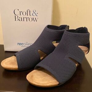 Croft & Barrow Roisiee Woman Wedge Sandals Blue